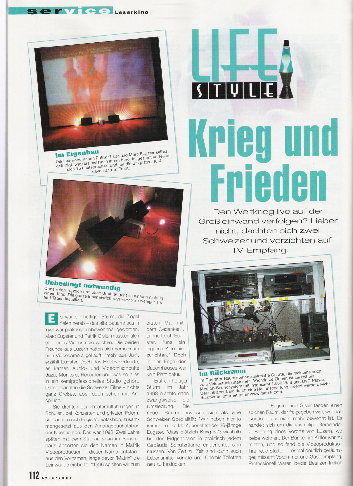 audiovision Bericht – Seite 1